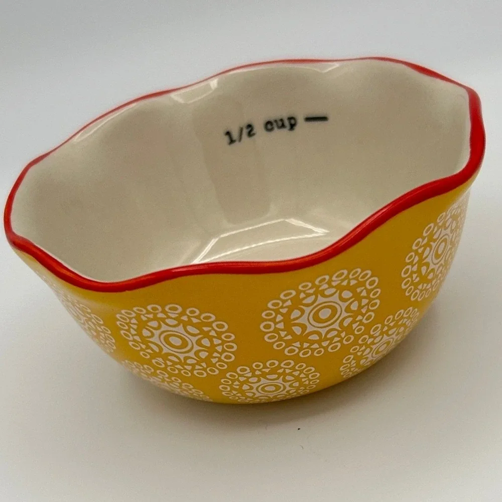 The Pioneer Woman 4 Piece Nesting Measuring Bowls Set Multicolor Stoneware